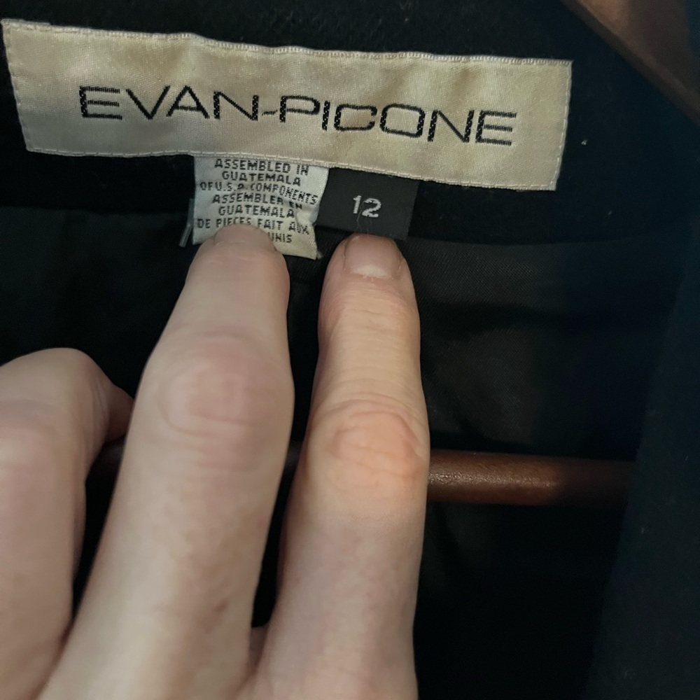 Evan Picone, navy pea coat. Wool.